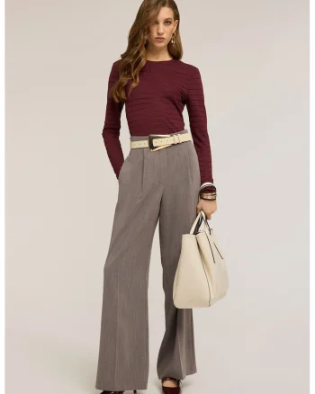 Bluza-body cu dungi, Visiniu