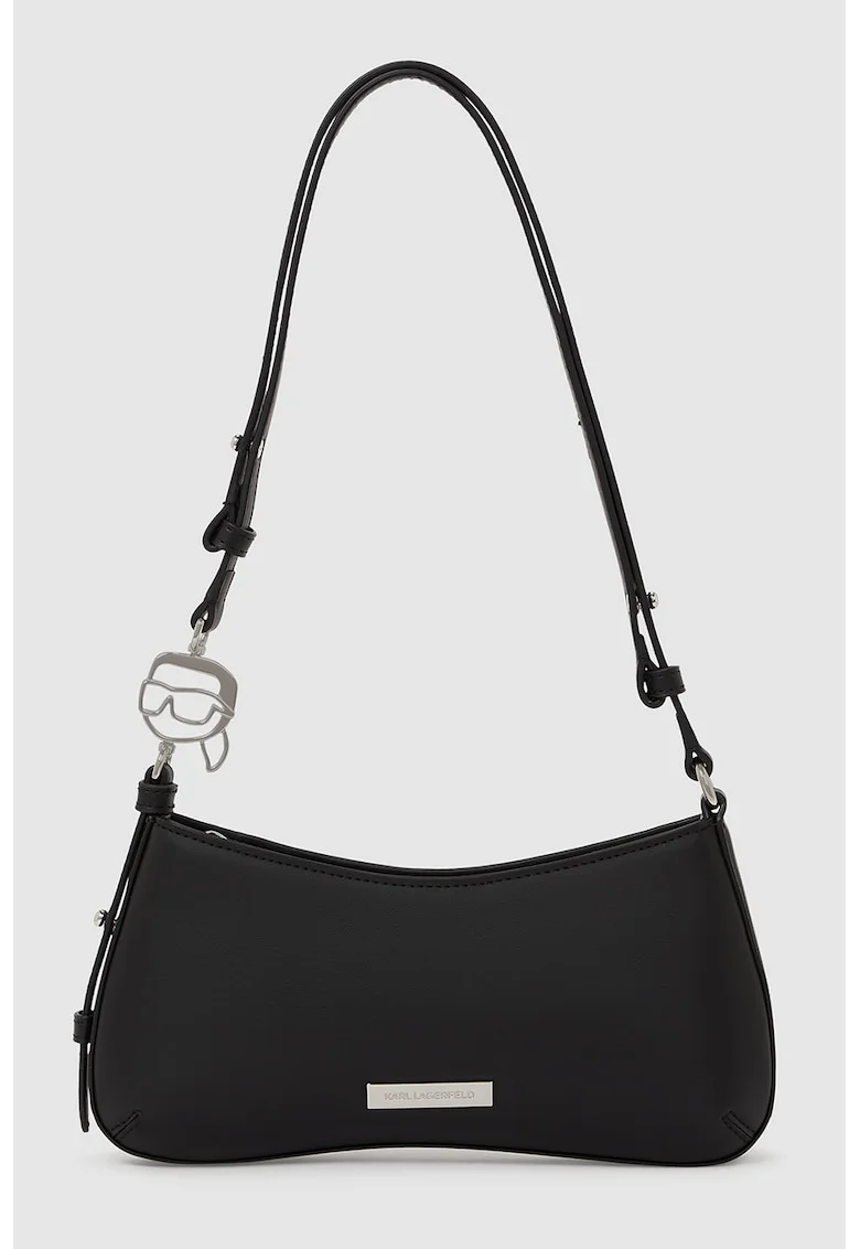 Geanta crossbody uni cu fermoar, Negru