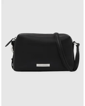 Geanta crossbody de piele ecologica, Negru