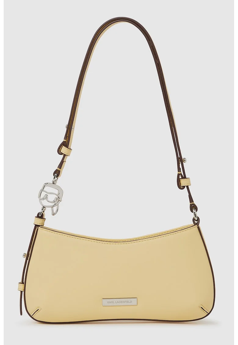 Geanta crossbody uni cu fermoar, Galben pal