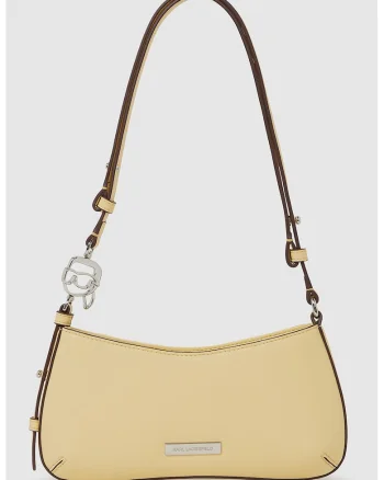 Geanta crossbody uni cu fermoar, Galben pal