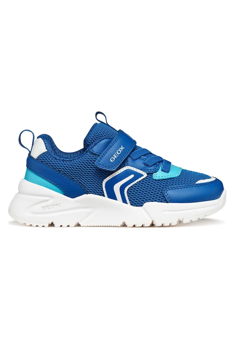 Pantofi sport copii,  albastru, piele ecologica/textil, sistem inchidere velcro