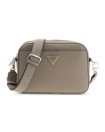 Geanta crossbody din piele ecologica cu bareta ajustabila, Grej