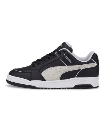 Pantofi sport de piele intoarsa si piele Slipstream Retro Sum, Alb/Negru