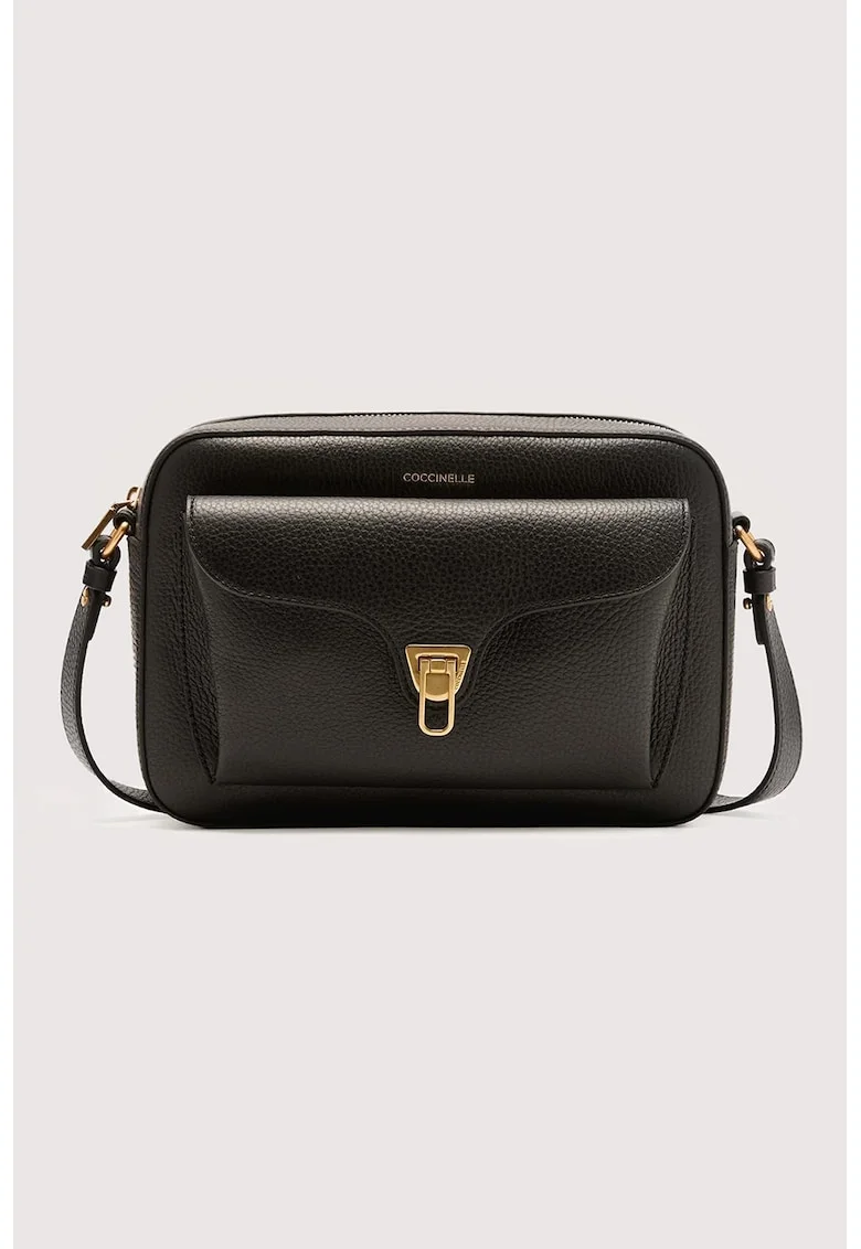 Geanta crossbody din piele Beat Soft, Negru