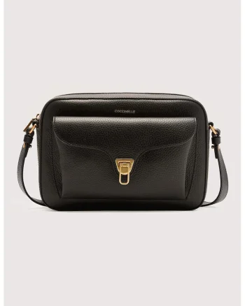 Geanta crossbody din piele Beat Soft, Negru