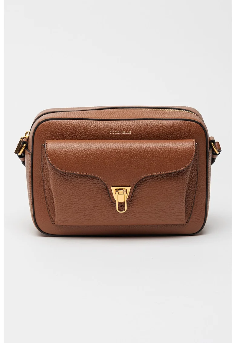 Geanta crossbody din piele Beat Soft, Maro scortisoara