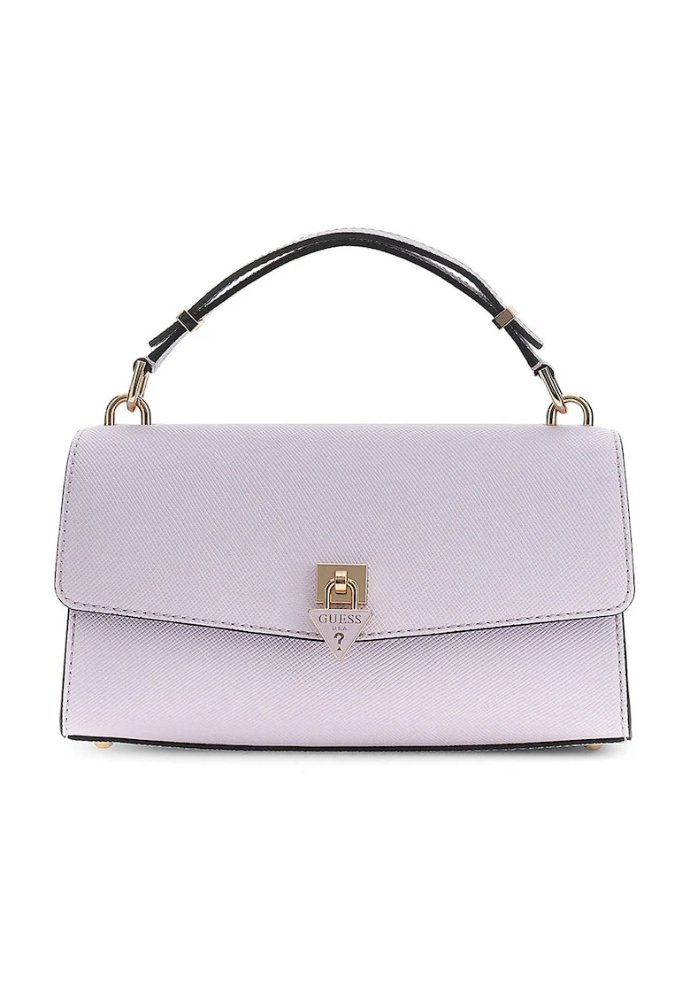 Geanta crossbody din piele ecologica cu inchidere cu clapa Patsie, Lila pal