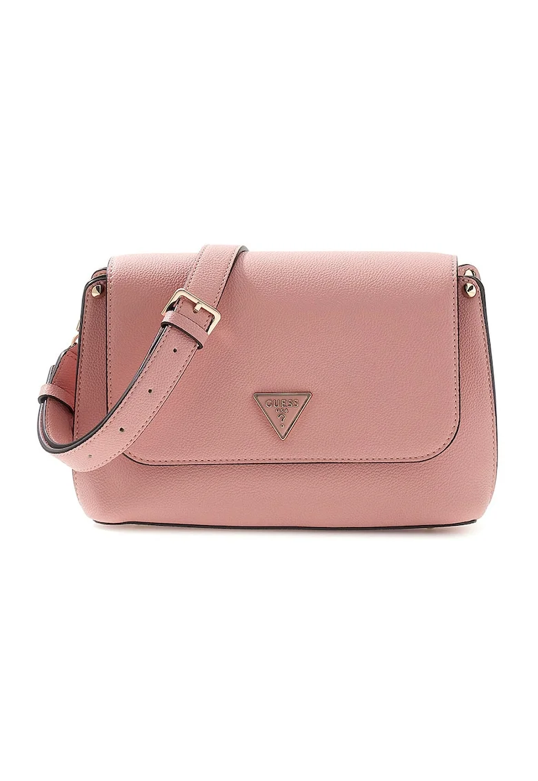 Geanta crossbody din piele ecologica cu clapa Meridian, Roz pal