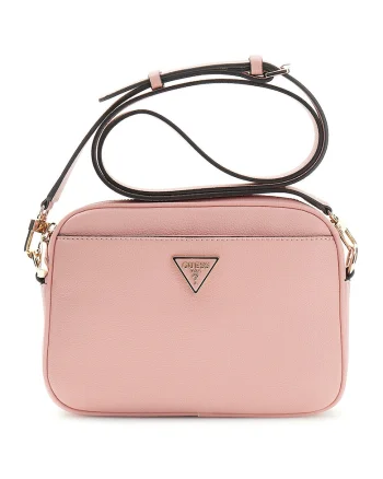 Geanta crossbody din piele ecologica cu bareta ajustabila, Roz pal