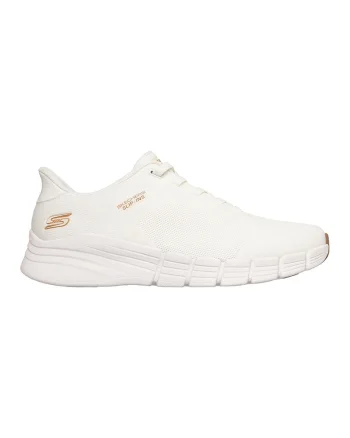 Pantofi sport slip-ins BOBS B Flex 2.0 din plasa si piele ecologica, Maro inchis/Alb murdar