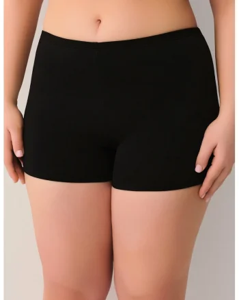Boxeri de baie cu talie elastica, Negru
