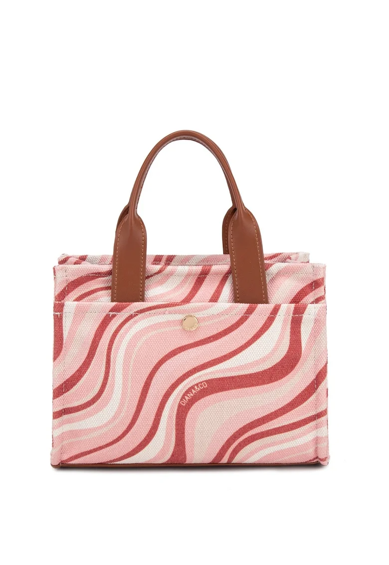 Geanta crossbody cu model valurit Astral, Roz