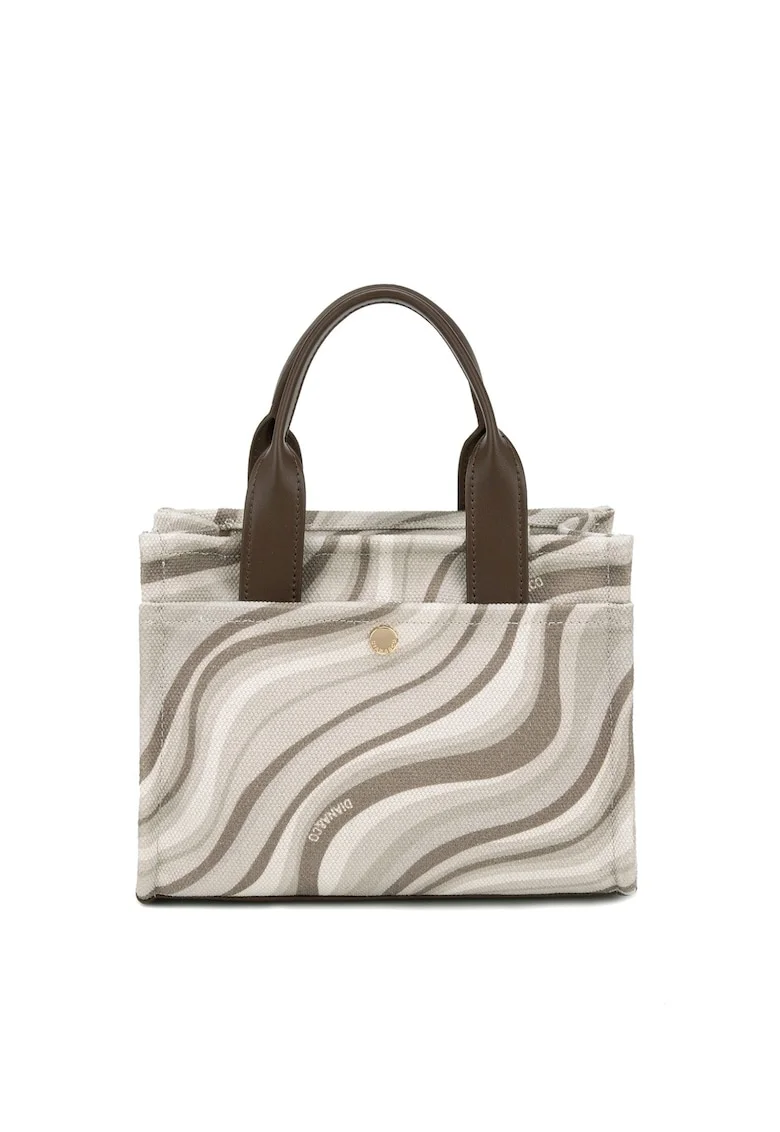 Geanta crossbody cu model valurit Astral, Maro taupe