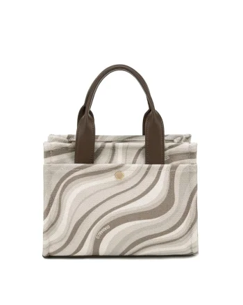 Geanta crossbody cu model valurit Astral, Maro taupe