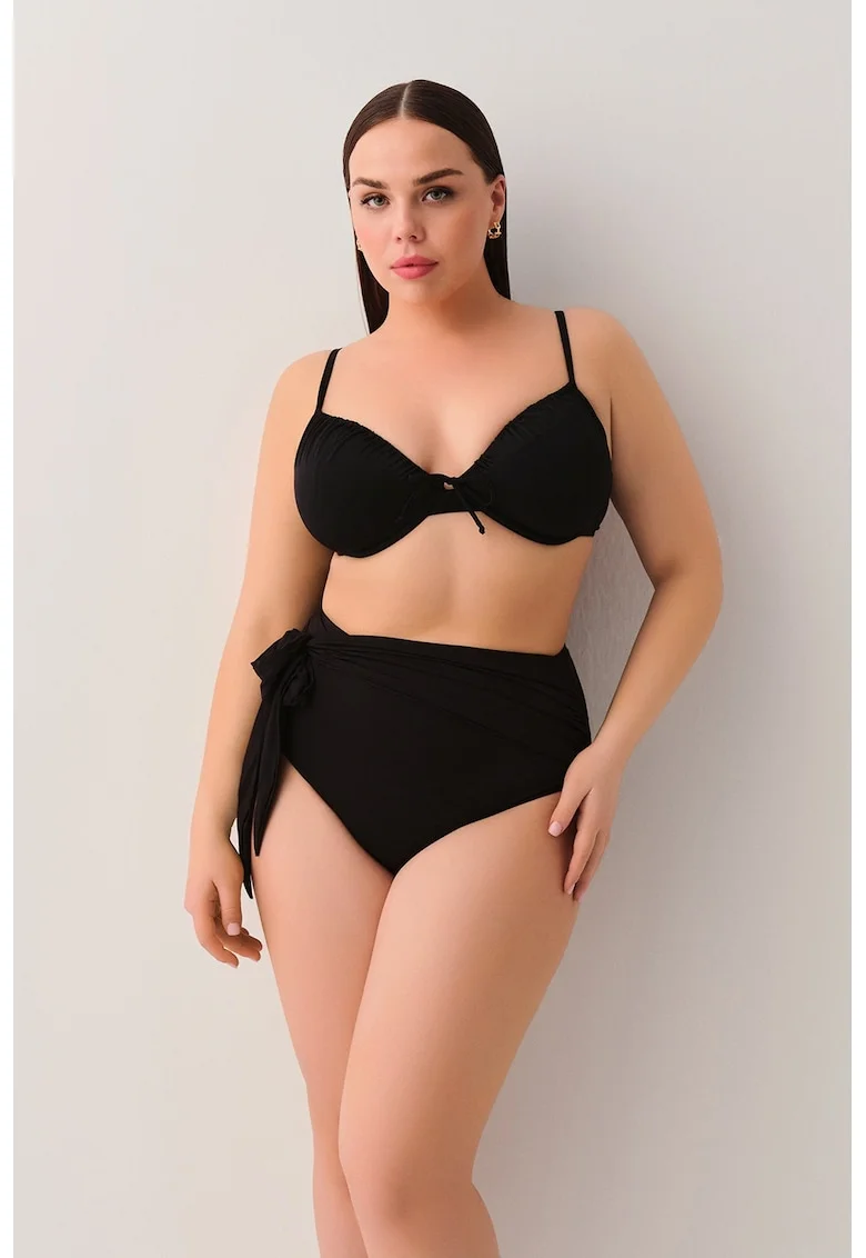 Slip cu talie inalta, Negru