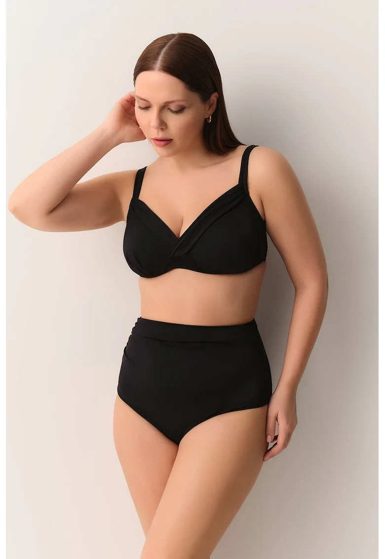 Slip cu talie inalta, Negru