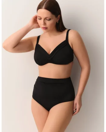 Slip cu talie inalta, Negru