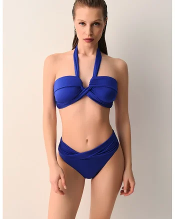 Slip cu talie inalta Martha, Albastru royal