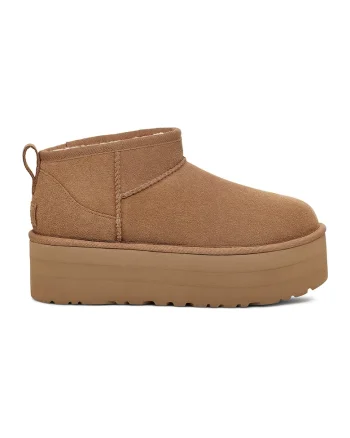 Ghete slip-on de piele intoarsa Classic Ultra Mini, Maro acaju
