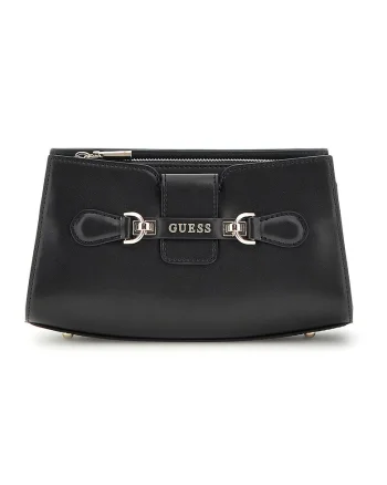 Geanta crossbody din piele ecologica si detaliu cu logo metalic Nolana, Negru