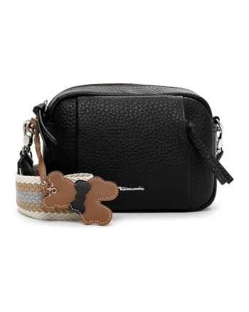 Geanta crossbody de piele ecologica, Negru