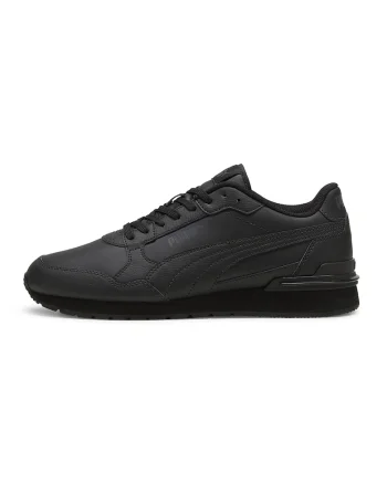 Pantofi sport ST Runner v4 de piele si piele ecologica, Negru