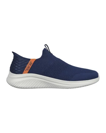Pantofi slip-ins, plasa, Ultra Flex, Portocaliu/Bleumarin