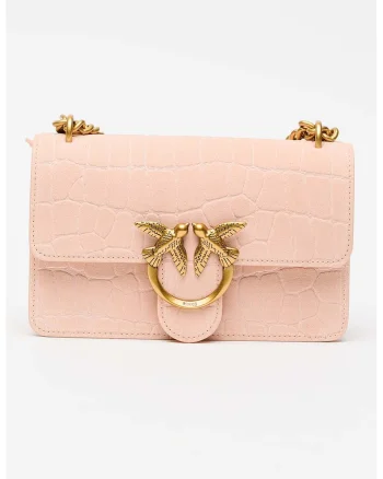Geanta crossbody de piele nabuc Love One, Piersiciu