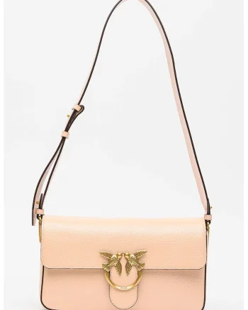 Geanta crossbody de piele Love One, Piersica