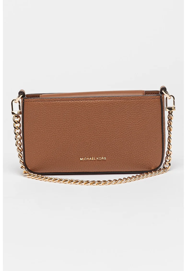 Geanta crossbody de piele cu maner detasabil de lant Bryant, Maro scortisoara