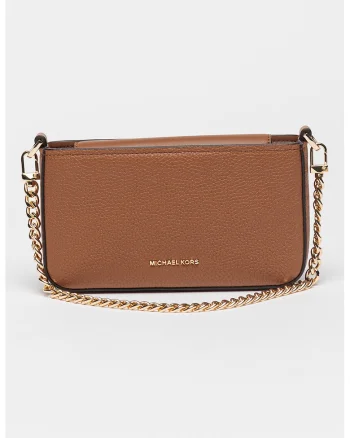 Geanta crossbody de piele cu maner detasabil de lant Bryant, Maro scortisoara