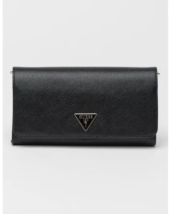 Geanta crossbody din piele ecologica cu bareta din lant Noelle, Negru