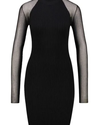 Rochie bodycon Stasie cu maneci din plasa,