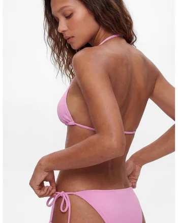 Slip brazilian cu prinderi laterale, Roz deschis