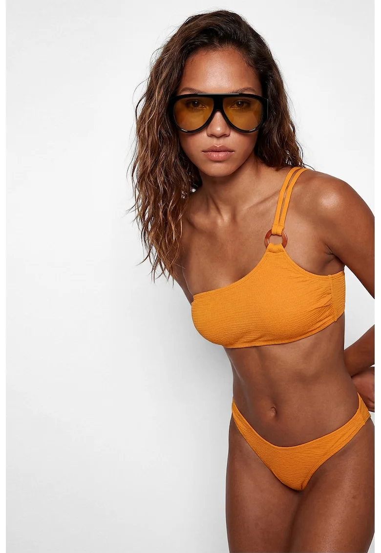 Sutien bandeau de baie cu o bretea, Portocaliu
