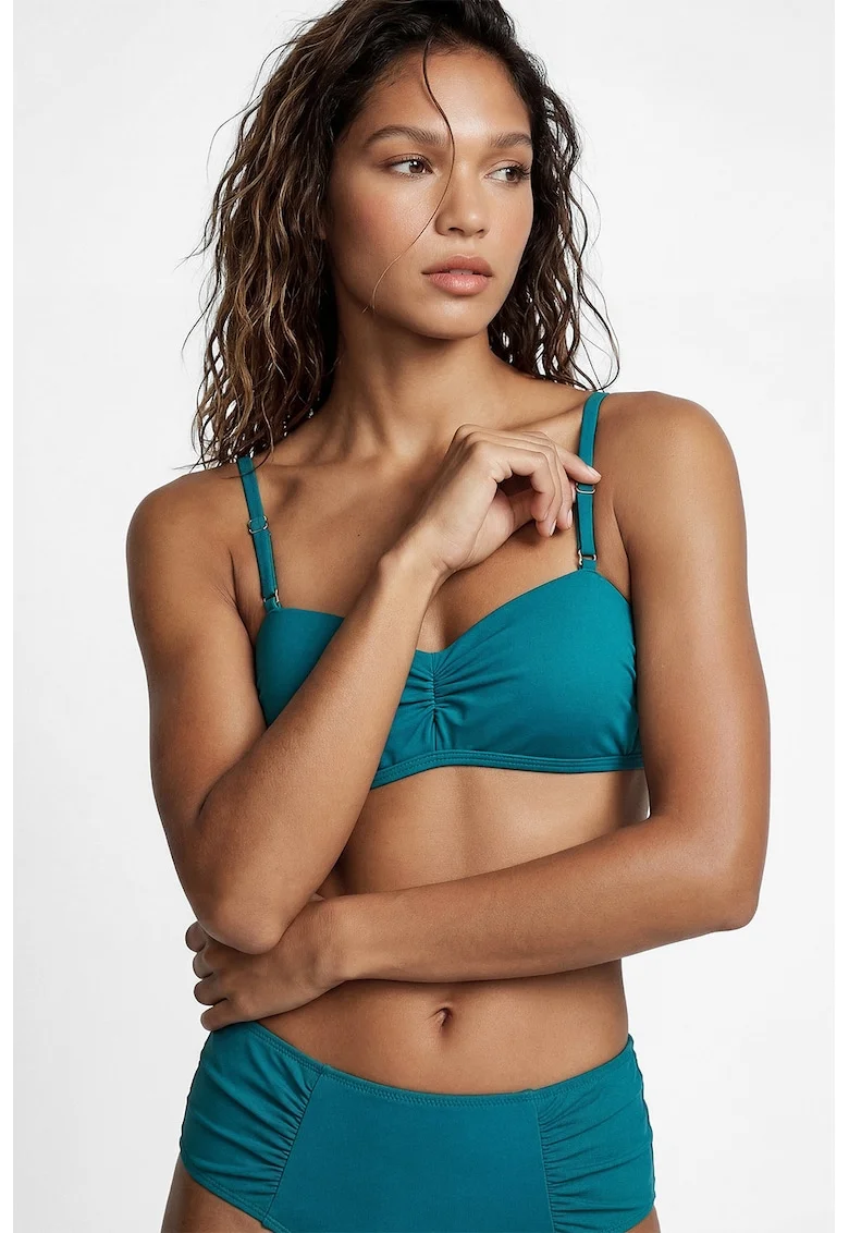 Slip hipster cu fronseu, Verde persan