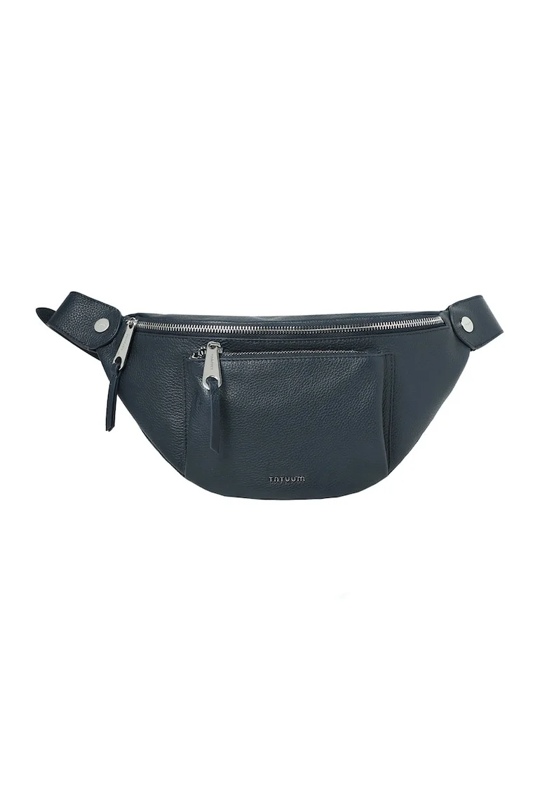 Geanta crossbody din piele cu bareta ajustabila, Bleumarin