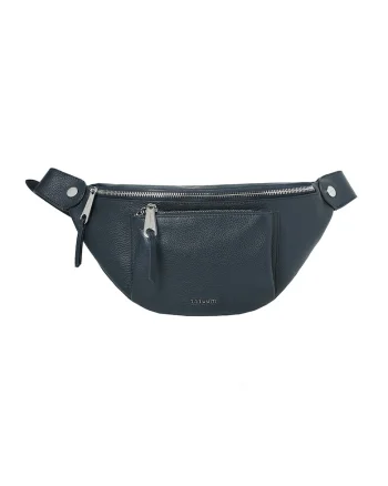 Geanta crossbody din piele cu bareta ajustabila, Bleumarin