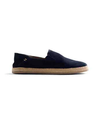 , Espadrile slip-on din piele intoarsa, Bleumarin