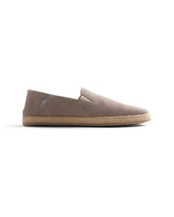 , Espadrile slip-on din piele intoarsa, Bej inchis