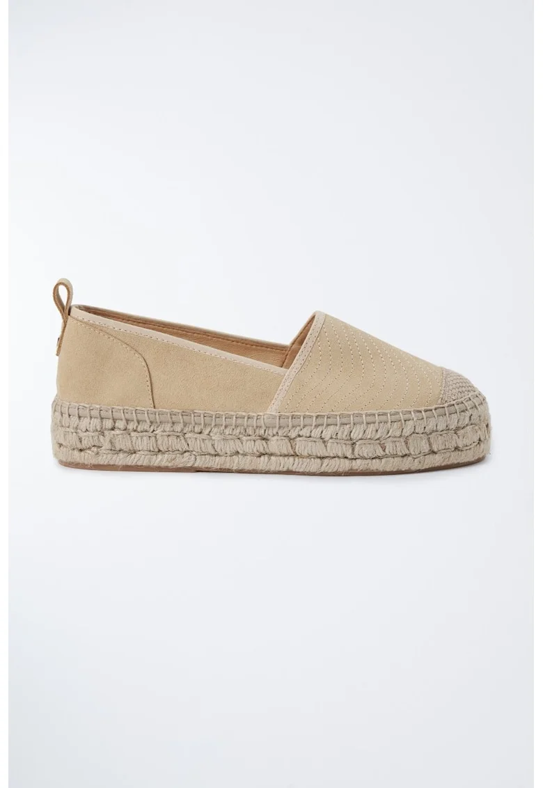 Espadrille slip-on din piele intoarsa,