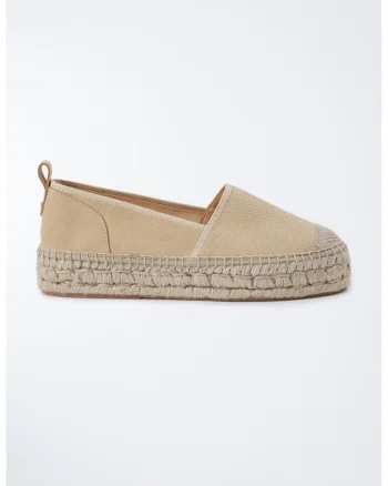 Espadrille slip-on din piele intoarsa,