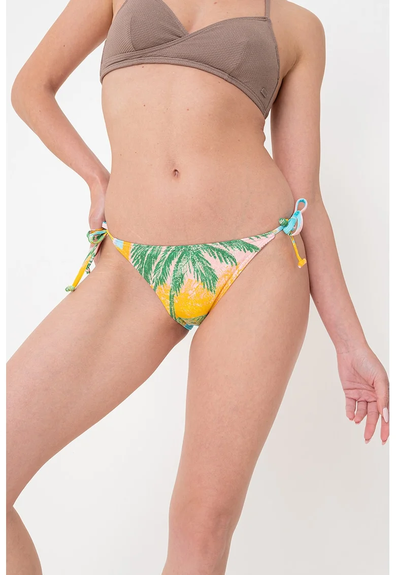 Slip de baie cu model tropical Atlas, Multicolor