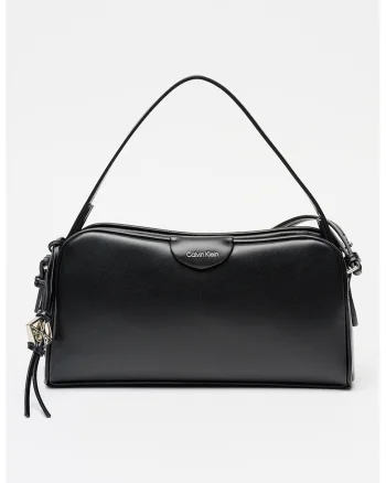 Geanta crossbody de piele ecologica cu bareta ajustabila, Negru
