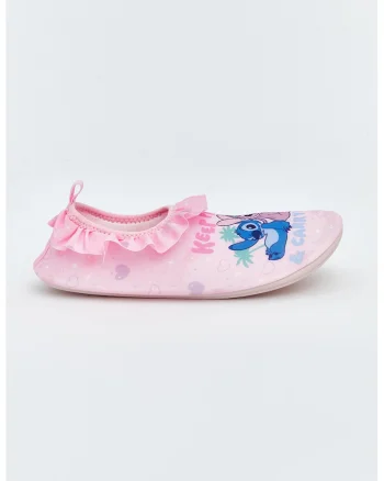 Pantofi slip-on cu imprimeu Stitch, pentru inot, Roz/Albastru