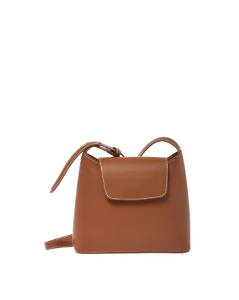 Geanta crossbody de piele, Maro