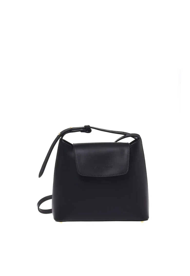 Geanta crossbody de piele, Negru