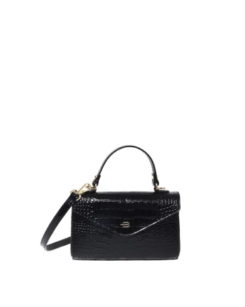 Geanta crossbody de piele, Negru