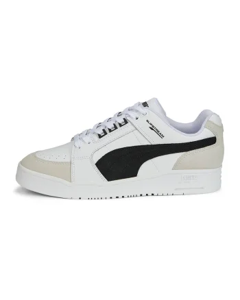 Pantofi sport de piele si piele intoarsa cu logo Slipstream, Negru/Alb murdar